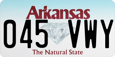 AR license plate 045VWY