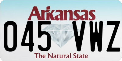 AR license plate 045VWZ