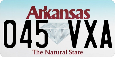 AR license plate 045VXA