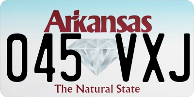 AR license plate 045VXJ