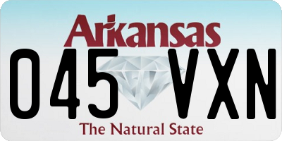 AR license plate 045VXN