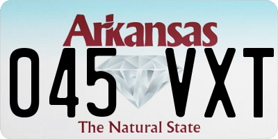AR license plate 045VXT