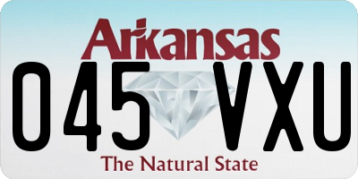 AR license plate 045VXU