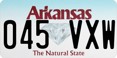 AR license plate 045VXW