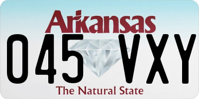 AR license plate 045VXY