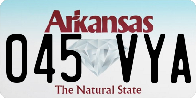 AR license plate 045VYA