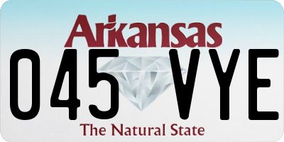 AR license plate 045VYE