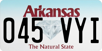AR license plate 045VYI