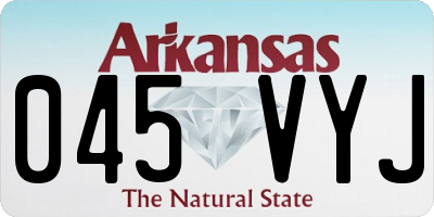 AR license plate 045VYJ