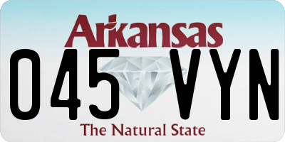 AR license plate 045VYN