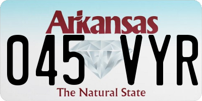 AR license plate 045VYR