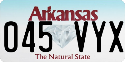 AR license plate 045VYX