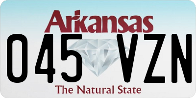 AR license plate 045VZN