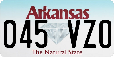 AR license plate 045VZO