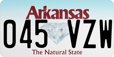 AR license plate 045VZW