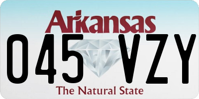 AR license plate 045VZY