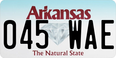 AR license plate 045WAE