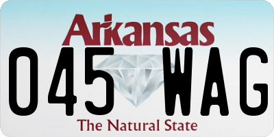 AR license plate 045WAG
