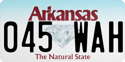 AR license plate 045WAH