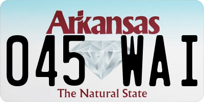 AR license plate 045WAI