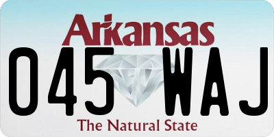 AR license plate 045WAJ