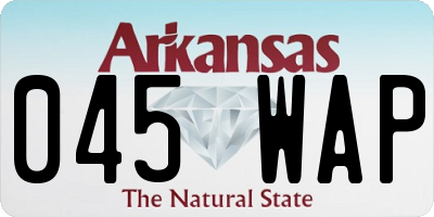 AR license plate 045WAP