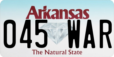 AR license plate 045WAR