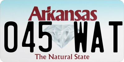 AR license plate 045WAT
