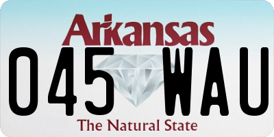 AR license plate 045WAU
