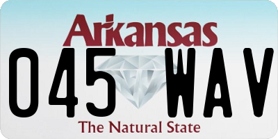 AR license plate 045WAV