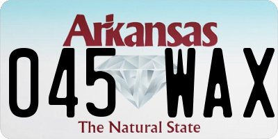 AR license plate 045WAX
