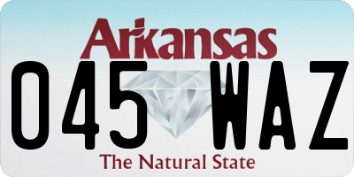 AR license plate 045WAZ