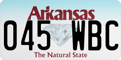 AR license plate 045WBC