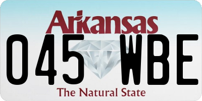 AR license plate 045WBE