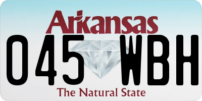 AR license plate 045WBH