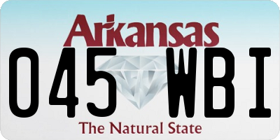 AR license plate 045WBI