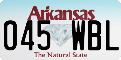 AR license plate 045WBL