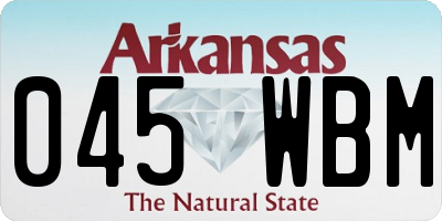 AR license plate 045WBM