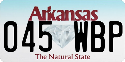 AR license plate 045WBP