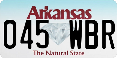 AR license plate 045WBR