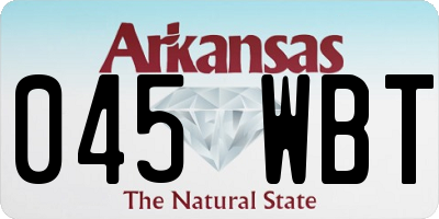 AR license plate 045WBT