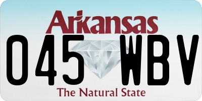AR license plate 045WBV