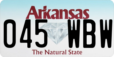 AR license plate 045WBW