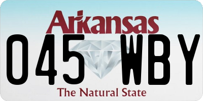 AR license plate 045WBY
