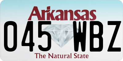 AR license plate 045WBZ