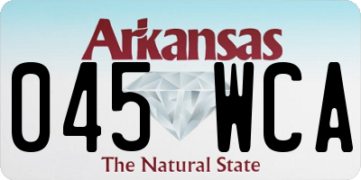 AR license plate 045WCA