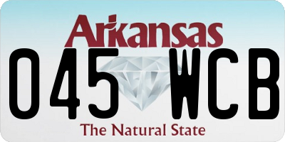 AR license plate 045WCB
