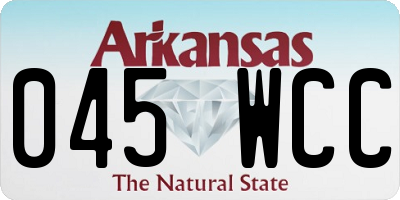 AR license plate 045WCC