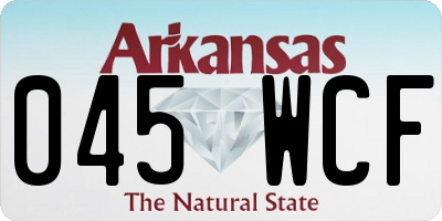AR license plate 045WCF