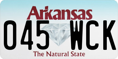 AR license plate 045WCK